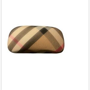 Burberry Plaid Eyeglass Case in Tan and Red